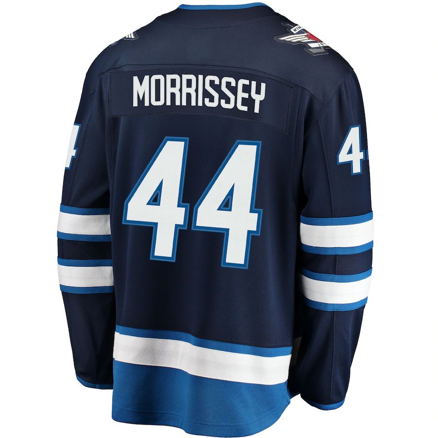 W.Jets #44 Josh Morrissey Fanatics Branded Breakaway Replica Jersey  Navy Stitched American Hockey Jerseys CROVYIE