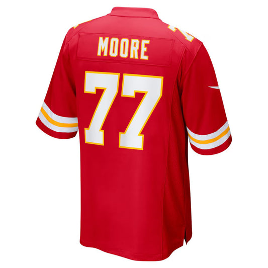 KC.Chiefs #77 Jaylon Moore Red Team Game Stitched American Football Jerseys
