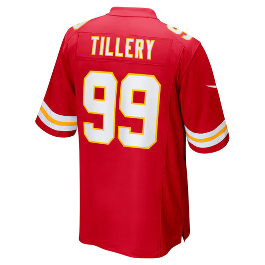 KC.Chiefs #99 Jerry Tillery Red Team Game Stitched American Football Jerseys