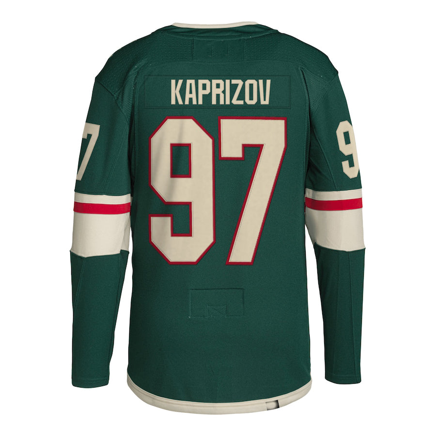 M.Wild #97 Kirill Kaprizov Primegreen Authentic Pro Home Player Jersey Green Stitched American Hockey Jerseys CROVYIE