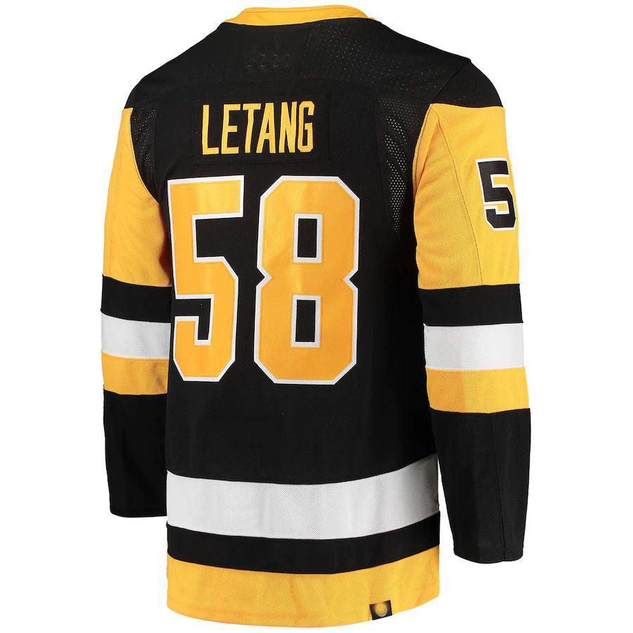 P.Penguins #58 Kris Letang Home Primegreen Authentic Pro Player Jersey  Black Stitched American Hockey Jerseys CROVYIE