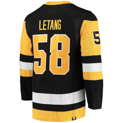P.Penguins #58 Kris Letang Home Primegreen Authentic Pro Player Jersey  Black Stitched American Hockey Jerseys CROVYIE