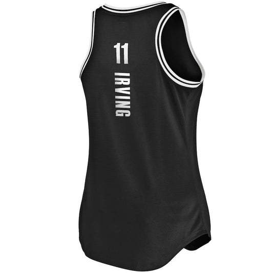 B.Nets #11 Kyrie Irving Fanatics Branded Fast Break Tank Jersey Black  Icon Edition Stitched American Basketball Jersey