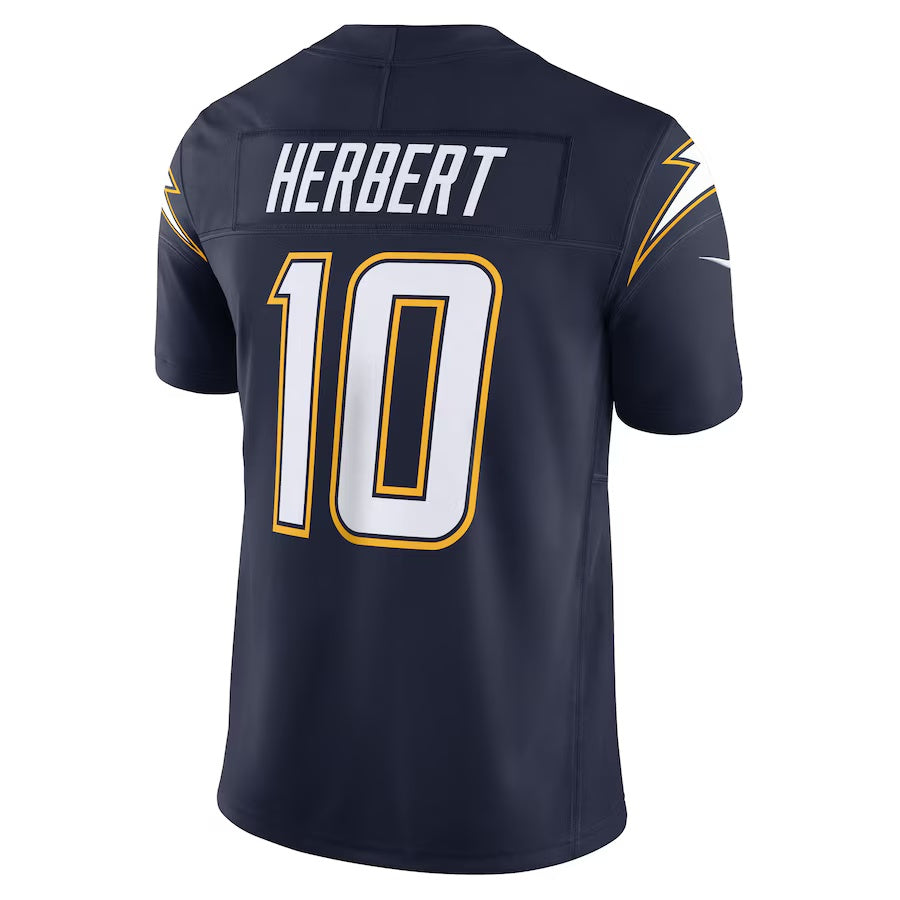 LA.Chargers #10 Justin Herbert Navy Alternate Super Chargers Vapor F.U.S.E. Limited American Football Jerseys