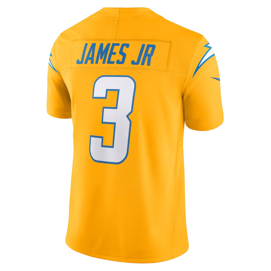 LA.Chargers #3 Derwin James Jr. Gold Alternate Charger Power Vapor F.U.S.E. Limited Stitched American Football Jerseys