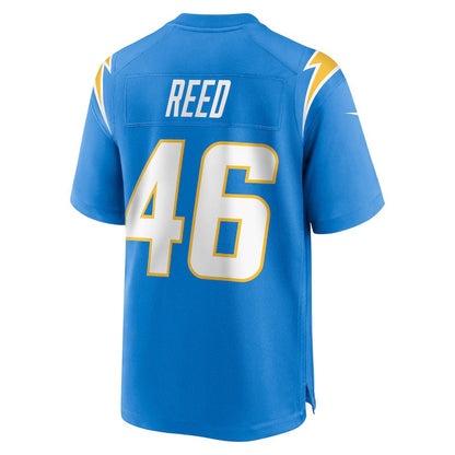 LA.Chargers #46 Nikko Reed Powder Blue Team Game Stitched American Football Jerseys