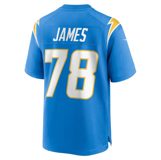 LA.Chargers #78 Andre James Powder Blue Team Game Stitched American Football Jerseys