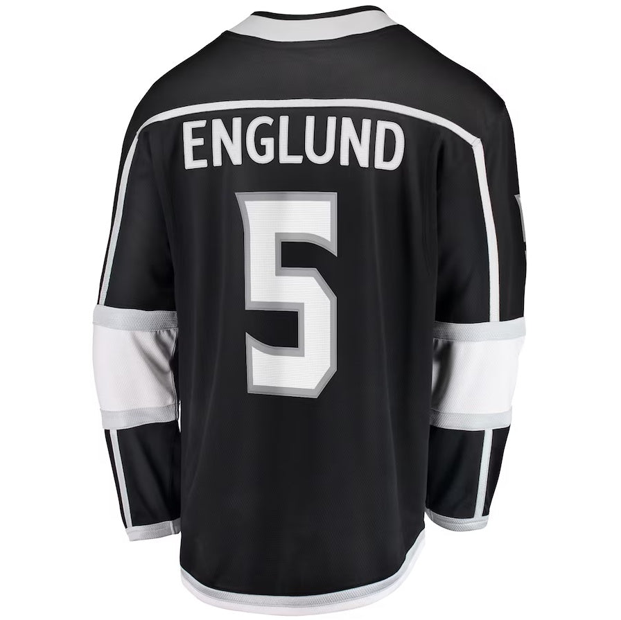 LA.Kings #5 Andreas Englund Fanatics Home Premier Breakaway Player Jersey - Black Stitched American Hockey Jerseys CROVYIE