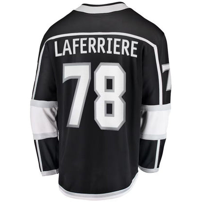 LA.Kings #78 Alex Laferriere Fanatics Home Premier Breakaway Player Jersey - Black Stitched American Hockey Jerseys CROVYIE