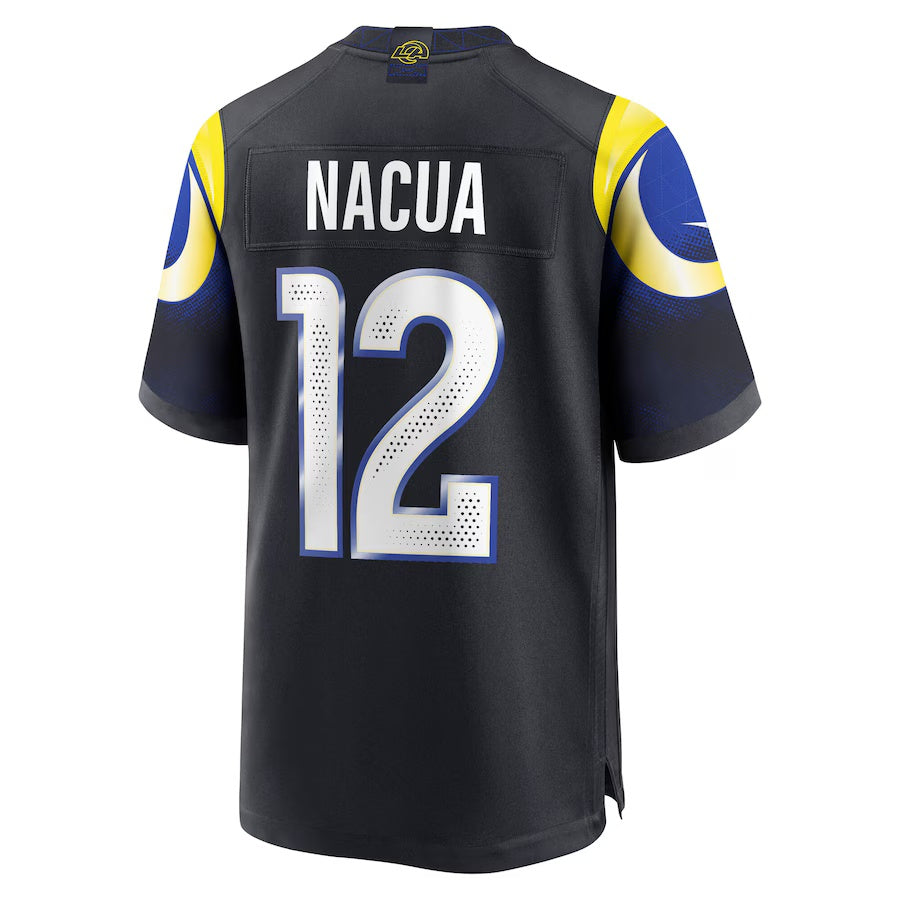 LA.Rams #12 Puka Nacua 2025 Rivalries Collection Game Jersey-FAM - Midnight Blue Stitched American Football Jersey-FAM