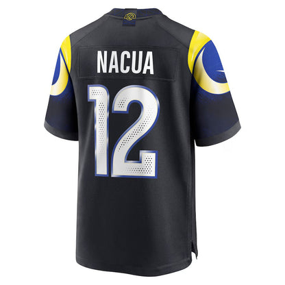 LA.Rams #12 Puka Nacua 2025 Rivalries Collection Game Jersey-FAM - Midnight Blue Stitched American Football Jersey-FAM