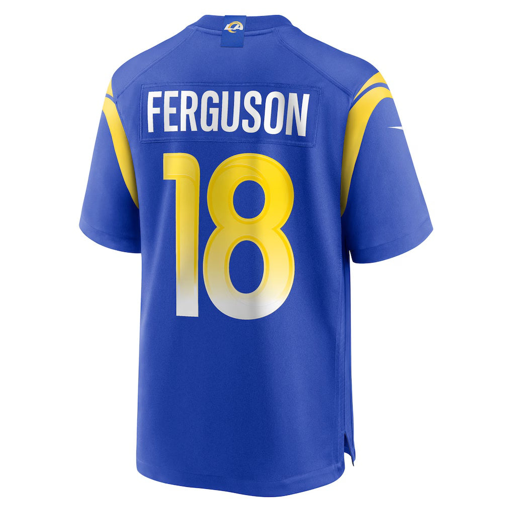 LA.Rams #18 Terrance Ferguson Royal Team Game Stitched American Football Jerseys