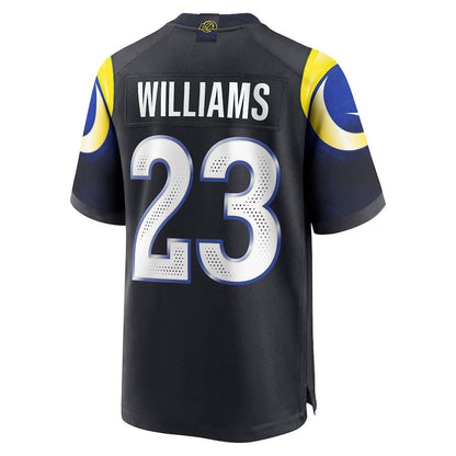 LA.Rams #23 Kyren Williams 2025 Rivalries Collection Game Jersey-FAM - Midnight Blue Stitched American Football Jersey-FAM