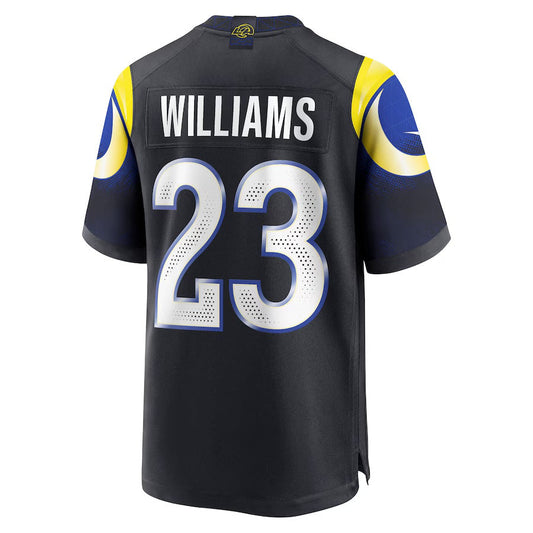 LA.Rams #23 Kyren Williams 2025 Rivalries Collection Game Jersey-FAM - Midnight Blue Stitched American Football Jersey-FAM