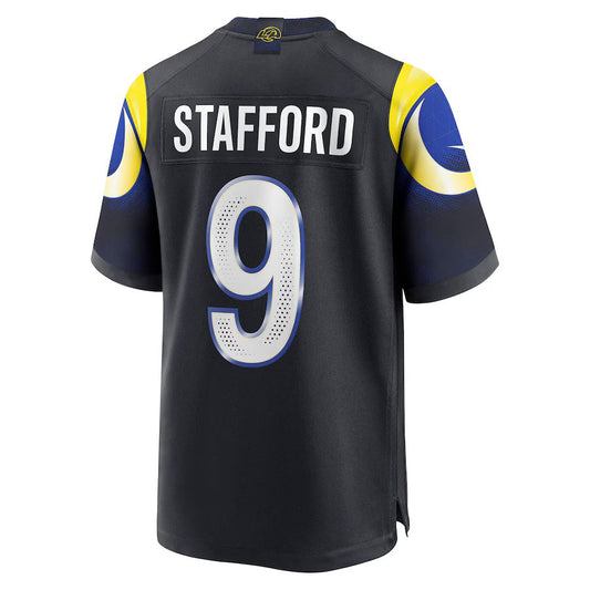 LA.Rams #9 Matthew Stafford 2025 Rivalries Collection Game Jersey-FAM - Midnight Blue Stitched American Football Jersey-FAM