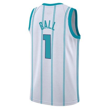 C.Hornets #1 LaMelo Ball Jordan Brand 2021-22 Swingman Jersey Association Edition White Stitched American Basketball Jersey