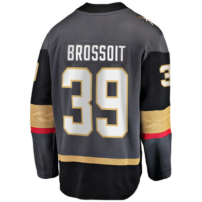 V.Golden Knights #39 Laurent Brossoit Fanatics Branded Home Breakaway Player Jersey  Gray Stitched American Hockey Jerseys CROVYIE