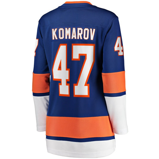 NY.Islanders #47 Leo Komarov Fanatics Branded Home Breakaway Player Jersey Royal Stitched American Hockey Jerseys CROVYIE