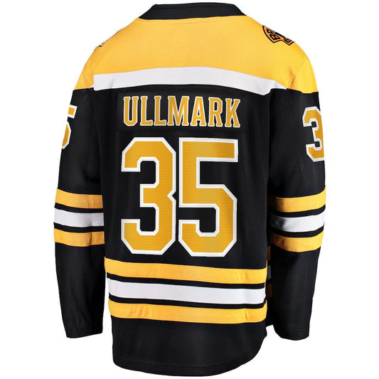 B.Bruins #35 Linus Ullmark Boston Branded Home Breakaway Player Jersey Black Stitched American Hockey Jerseys CROVYIE