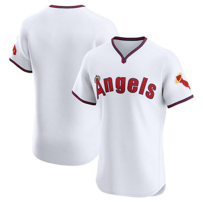 Los Angeles Angels Alternate Vapor Premier Elite Patch Jersey - White Stitched Baseball Jersey