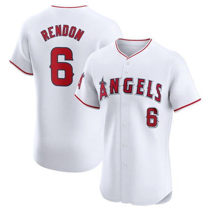 Los Angeles Angels #6 Anthony Rendon Home Elite Player Jersey - White Stitched Baseball Jersey