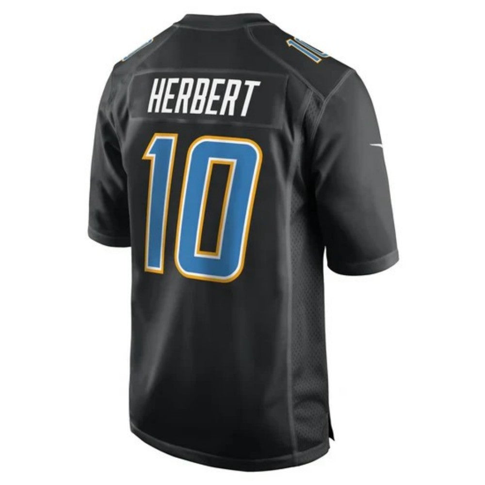 LA.Chargers #10 Justin Herbert 2024 Carbon Black Chase  Player Fashion Stitched American Football Jerseys