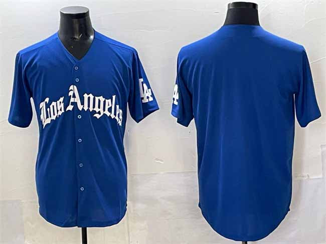 Los Angeles Dodgers Blank Blue 2025 LA Gothic Style With Fernando Patch Vapor Premier Limited Stitched Baseball Jersey