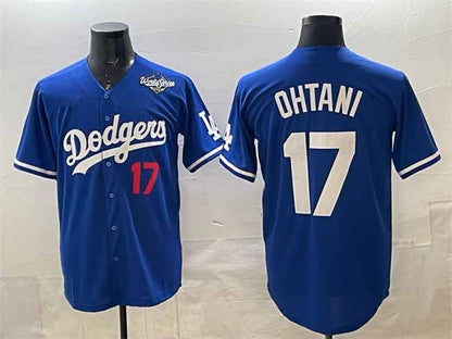 Los Angeles Dodgers #17 Shohei Ohtani Royal 2025 World Series Limited Stitched Baseball Jersey