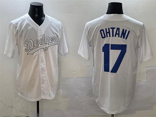 Los Angeles Dodgers #17 Shohei Ohtani White Fashion Cool Base Stitched Baseball Jersey