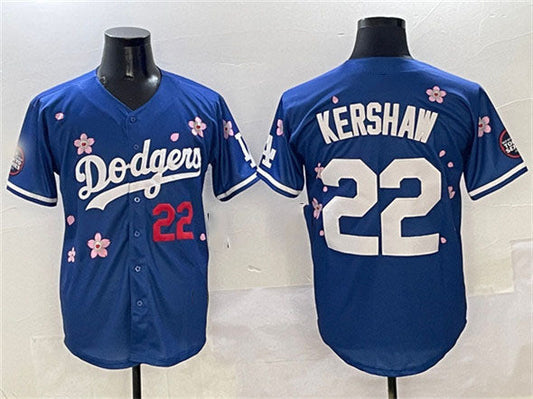 Los Angeles Dodgers #22 Clayton Kershaw Royal 2025 Tokyo Series Limited Stitched Baseball Jersey