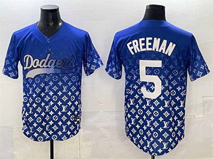 Los Angeles Dodgers #5 Freddie Freeman Blue Limited Stitched Baseball Jersey