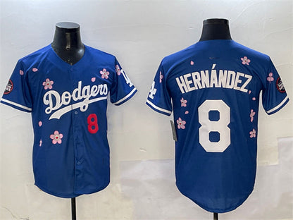 Los Angeles Dodgers #8 Enrique Hernandez Royal 2025 Tokyo Series Limited Stitched Baseball Jersey