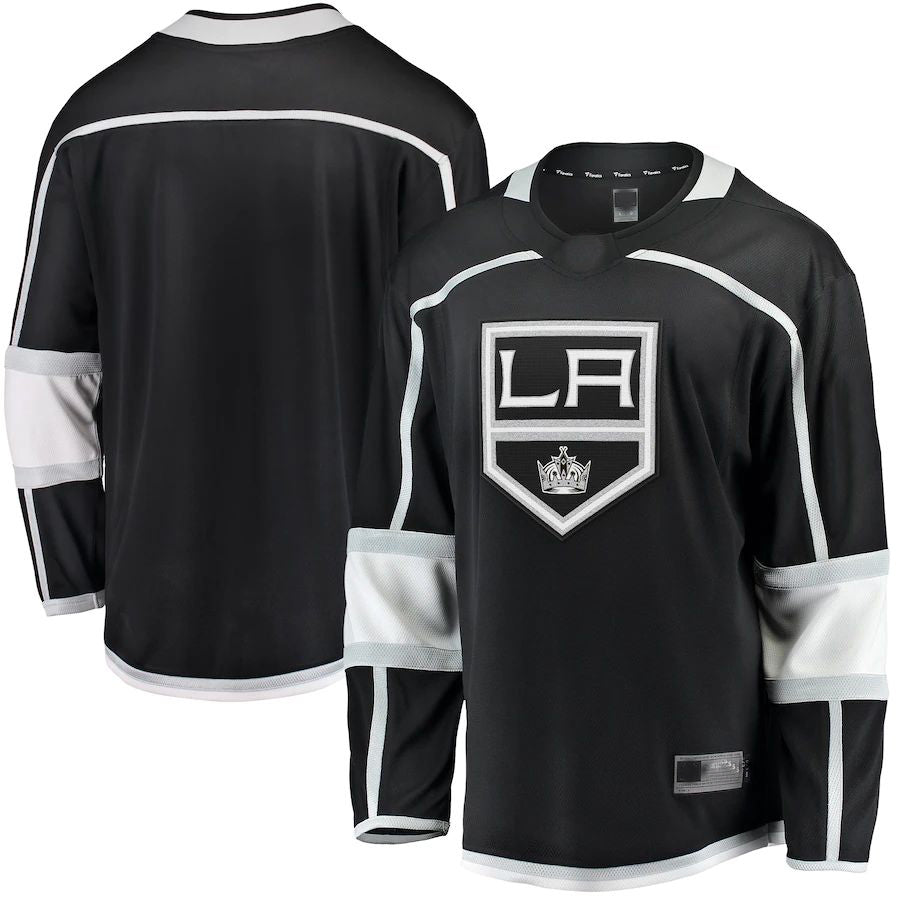 LA.Kings Fanatics Branded 2020-21 Home Breakaway Jersey Black Stitched American Hockey Jerseys CROVYIE