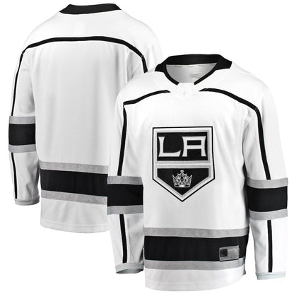 LA.Kings Fanatics Branded Breakaway Away Jersey White Stitched American Hockey Jerseys CROVYIE