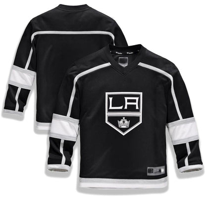 LA.Kings Fanatics Branded Home Replica Blank Jersey Black Stitched American Hockey Jerseys CROVYIE