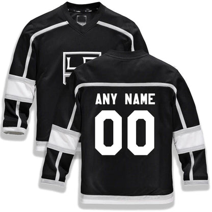 Custom LA.Kings Fanatics Branded Home Replica  Black Stitched American Hockey Jerseys CROVYIE