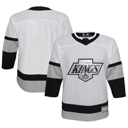 LA.Kings 2021-22 Alternate Premier Jersey White Stitched American Hockey Jerseys CROVYIE