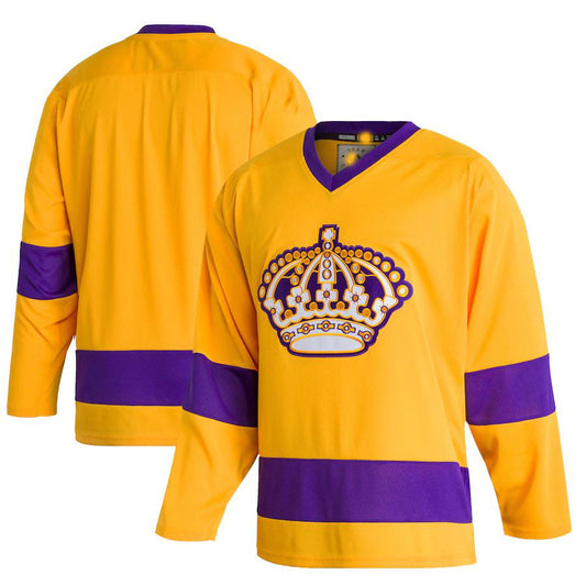 LA.Kings Team Classics Authentic Blank Jersey Gold Stitched American Hockey Jerseys CROVYIE
