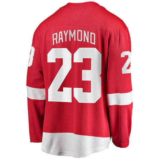 D.Red Wings #23 Lucas Raymond Fanatics Branded Home Breakaway Player Jersey  Red Stitched American Hockey Jerseys CROVYIE