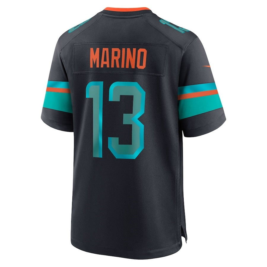 M.Dolphins #13 Dan Marino 2025 Rivalries Collection Retired Player Game Jersey-FAM - Pitch Blue Stitched American Football Jersey-FAM