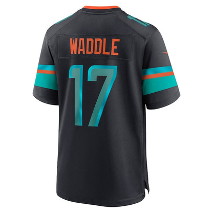 M.Dolphins #17 Jaylen Waddle 2025 Rivalries Collection Game Jersey-FAM - Pitch Blue Stitched American Football Jersey-FAM