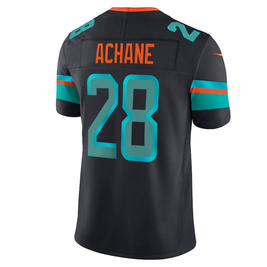 M.Dolphins #28 De¡¯Von Achane 2025 Rivalries Collection Limited Jersey-FAM - Pitch Blue Stitched American Football Jersey-FAM