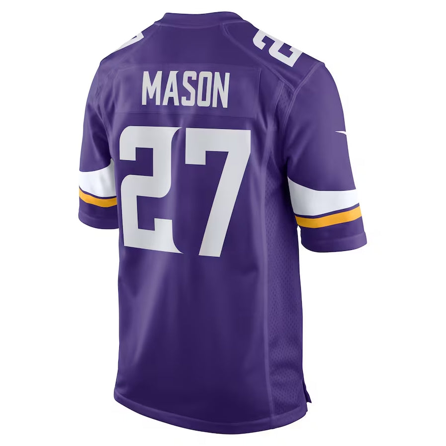 MN.Vikings #27 Jordan Mason Purple Team Game Stitched American Football Jerseys