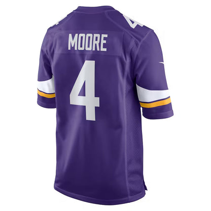 MN.Vikings #4 Rondale Moore Purple Team Game Stitched American Football Jerseys