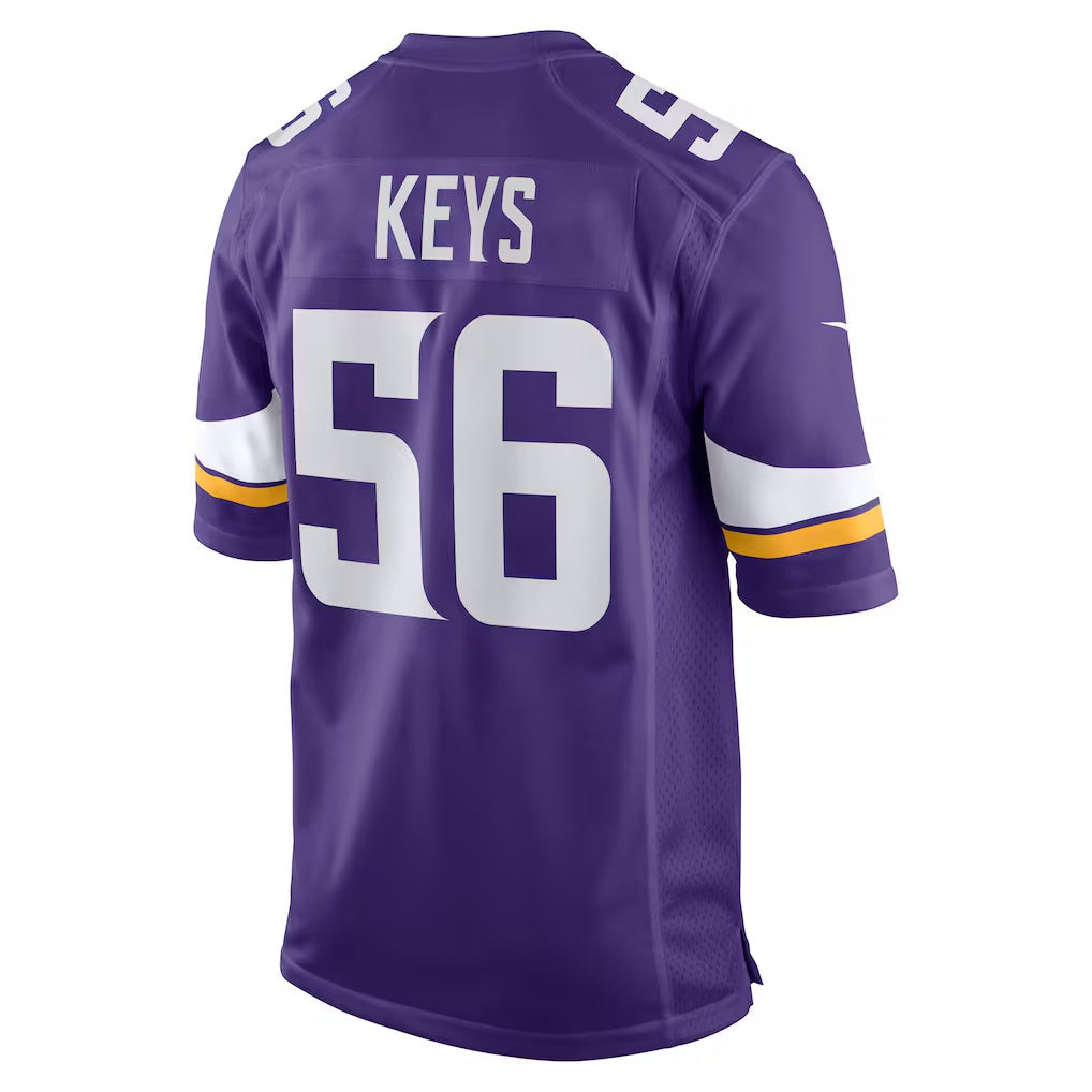MN.Vikings #56 Austin Keys Purple Team Game Stitched American Football Jerseys