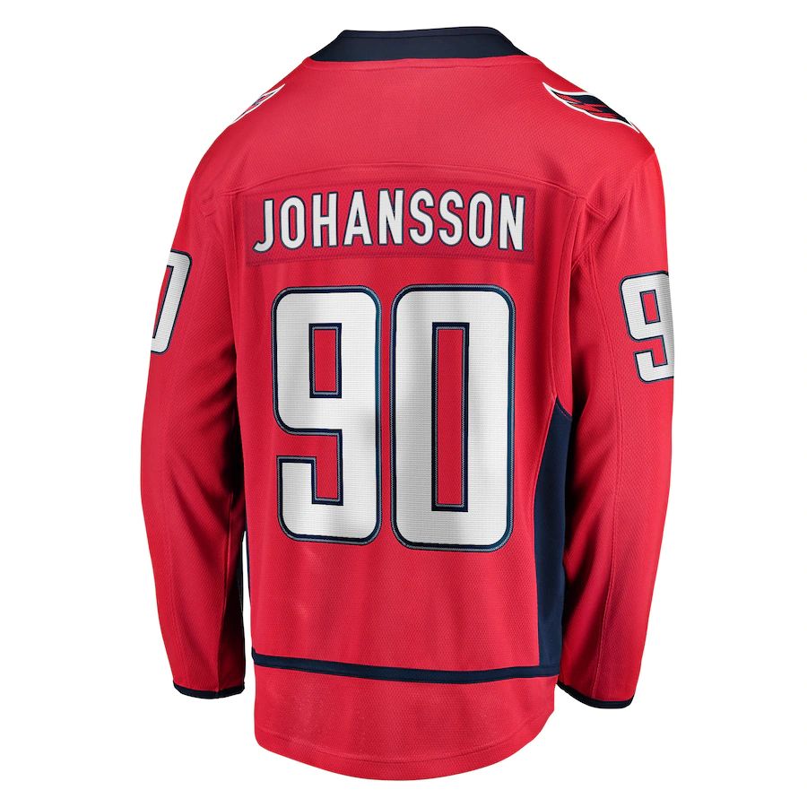 W.Capitals #90 Marcus Johansson Fanatics Branded Home Breakaway Player Jersey Red Stitched American Hockey Jerseys CROVYIE