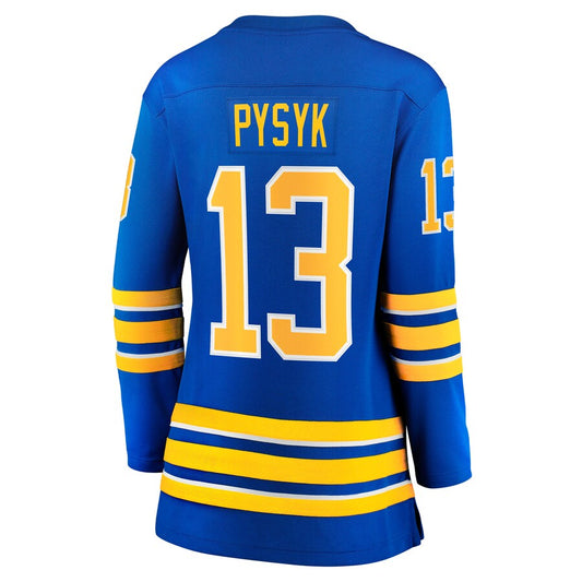 B.Sabres #13 Mark Pysyk Fanatics Branded Home Breakaway Player Jersey Royal Stitched American Hockey Jerseys CROVYIE