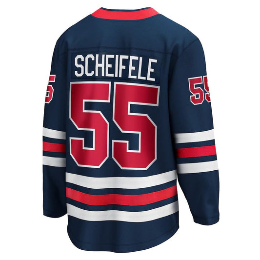 W.Jets #55 Mark Scheifele Fanatics Branded 2021-22 Alternate Premier Breakaway Player Jersey Navy Stitched American Hockey Jerseys CROVYIE