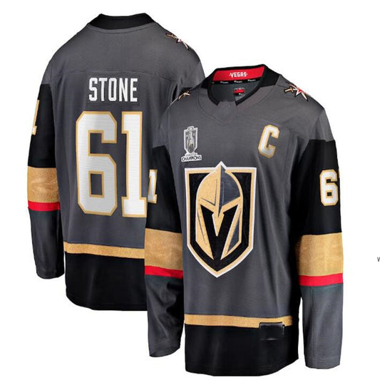 V.Golden Knights #61 Mark Stone Fanatics Branded 2023 Stanley Cup Champions Alternate Breakaway Player Jersey - Black Hockey Jerseys CROVYIE