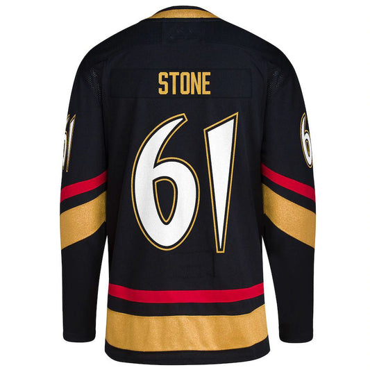 V.Golden Knights #61 Mark Stone Reverse Retro 2.0 Authentic Player Jersey Black Alternate Jersey Hockey Jerseys CROVYIE